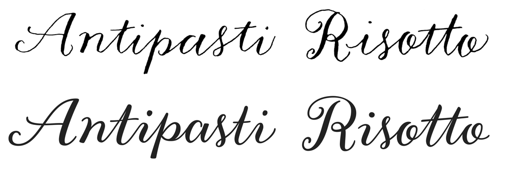 Kalligrafie zur Font