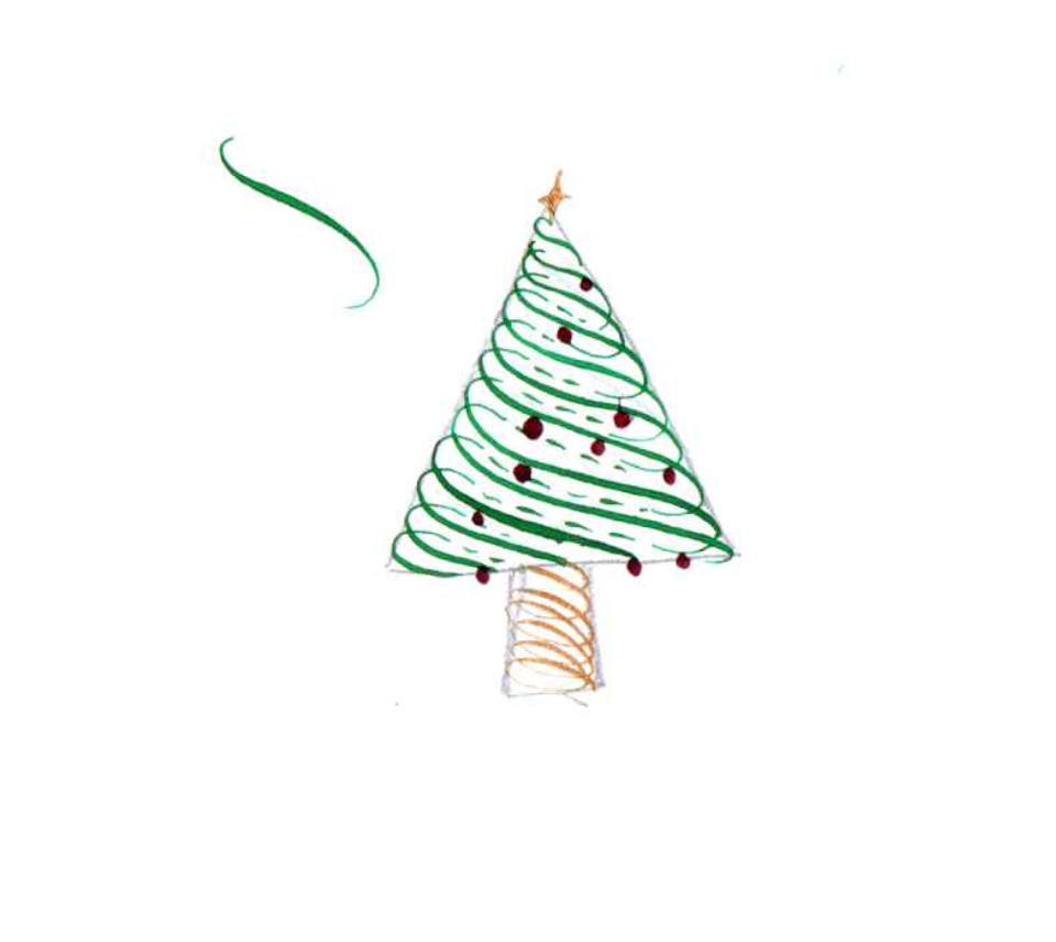 Schnörkel Weihnachtsbaum