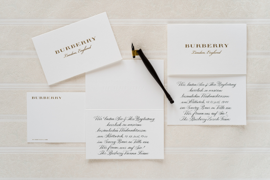 Individuell handgeschriebene Welcome Card mit eleganter Schrift