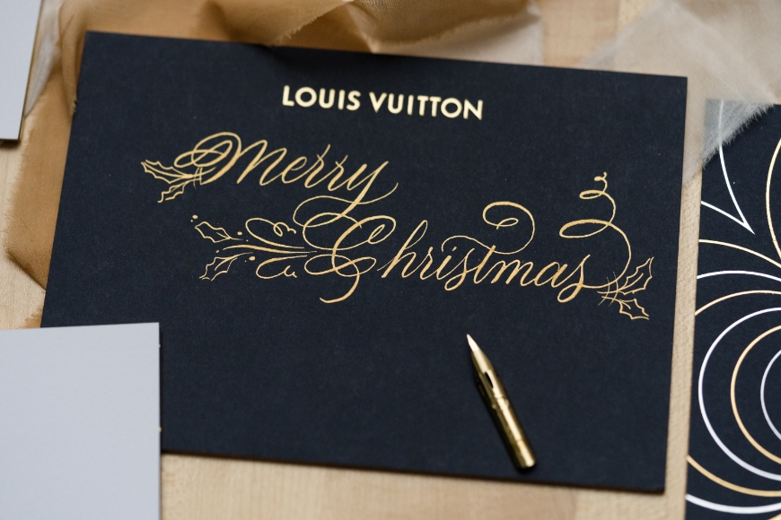 calligraphy card VIP brand activation luxury